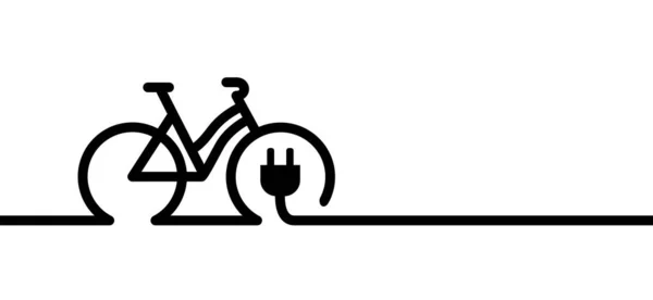 Леді Еко Електричний Велосипед Знак Заряду Електронного Велосипеда Електричний Зарядний — стоковий вектор