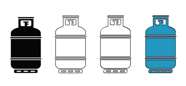 Icono Logotipo Del Cilindro Gas Propano Dibujos Animados Símbolo Recipiente — Archivo Imágenes Vectoriales