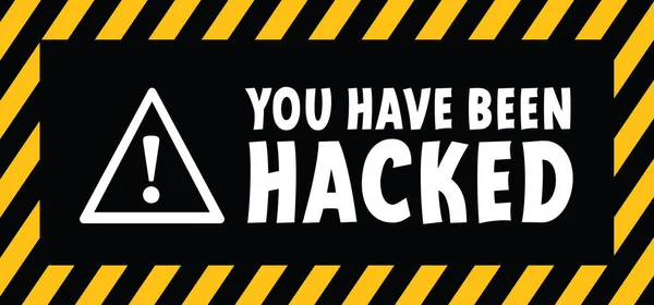 Hacklenmişsin Vektör Hacker Simgesi Pictogram Klavye Kaydedicisi Siber Güvenlik Konsepti — Stok Vektör