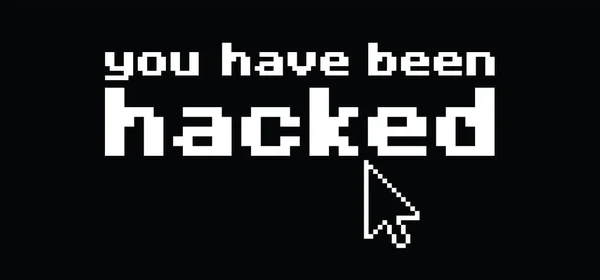 Byli Jste Hacknuti Ikona Vektorového Hackera Nebo Piktogram Keylogger Koncept — Stockový vektor