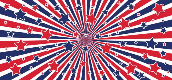 Patrón Estrellas Sin Costura Estilo Bandera Estados Unidos Fondo Rojo — Archivo Imágenes Vectoriales