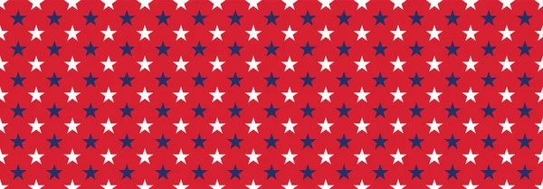 Usa Flag Style Seamless Stars Pattern Blue Red Background Happy — Stock Vector