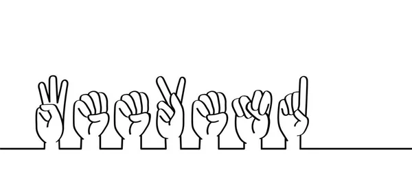 Deaf Sign Language Weekend Have Great Long Weekend Vector Cartoon — Stock Vector
