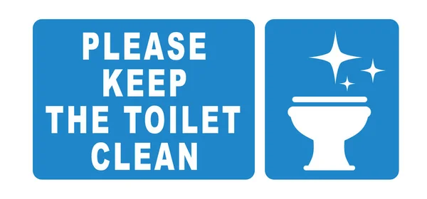 Please Keep Toilet Clean Icon Pictogram Toilets Seat Label World — Vector de stock