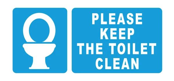 Please Keep Toilet Clean Icon Pictogram Toilets Seat Label World — Vector de stock