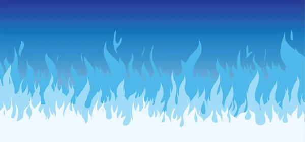 Cartoon Blue Gas Burner Flame Icon Symbol Blue Fire Ball — Archivo Imágenes Vectoriales