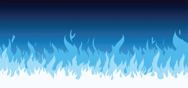 卡通蓝色燃气燃烧器火焰图标或符号 蓝色火球象形文字或标志 矢量线型 — 图库矢量图片