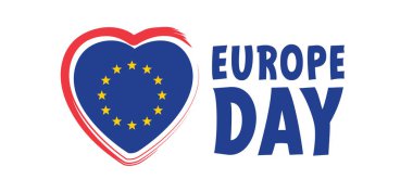 Anma Günü, 9 Mayıs, Avrupa Günü. Vektör karikatür takvimi. 2. Dünya Savaşı 'ndan sonra 9 Mayıs 1945' te Avrupa 'nın birleşmesi ilan edildi. Avrupa Birliği 'nin yıldönümü. Avrupa bayrakları ve yıldızlar. 