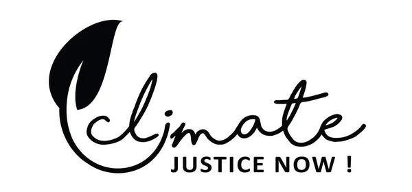 Slogan Climate Justice Now Protest Climate Justice Now Cjn Global — Vector de stock