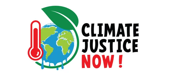 Slogan Climate Justice Now Protest Climate Justice Now Cjn Global — Vector de stock