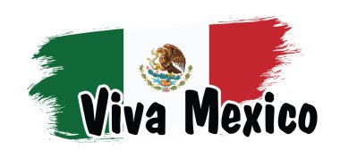 Yaşasın Meksika, Bağımsızlık Günü. 16 Eylül 'de. Meksika 'ya hoş geldiniz, Vektör Meksika bayrakları. Tatil ya da tatil için. Çizgi film vektör işareti. Turizm veya Turizm Konsepti. 