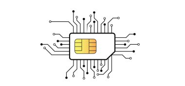 Mobil gsm sim kart, Ön Ödemeli. Devre kartı ya da elektronik ana kart. Çizgiler ve noktalar birleşiyor. Bilgisayar suçları. Hacker telefon kullanıyor, veri çalıyor. Kişisel bilgileri çalmak. Siber güvenlik. Klavye kaydediciler.