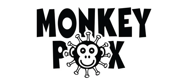Monkeyvaiolo Scimmia Vaiolo Malattia Virale Pittogramma Logo Epidemia Virus Diffusione — Vettoriale Stock