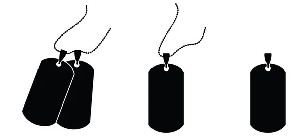 Cartoon Army Soldat Militärabzeichen Namensschild Gravierte Anhänger Zur Identifizierung Blutgruppe — Stockvektor