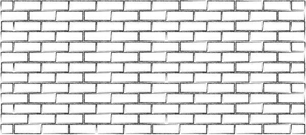 Grunge Empty Background Brick Wall Side View Funny Vector Block — Stock Vector