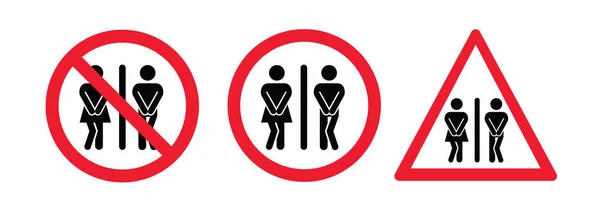 Toilette Oder Badezimmer Für Mann Und Frau Zum Pinkeln Menschliche — Stockvektor