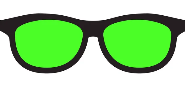 Glasses Chromakey Green Screen Cartoon Glasses Sunglasses Glasses Model Icon — Vettoriale Stock