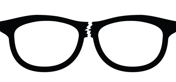 Cartoon Broken Glasses Frame Sunglasses Glasses Model Icon Symbol Man — Stock Vector