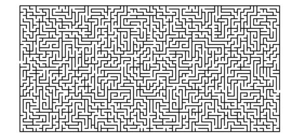Lógica Educação Linha Labirinto Labirinto Quadrado Preto Vector Encontra Caminho —  Vetores de Stock