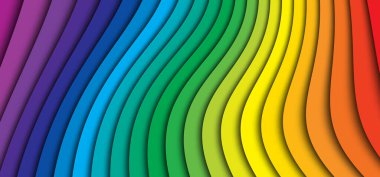 CMYK veya RGB renk tekerlek dalgası. Gökkuşağı çizgileri arka plan siyan, morumsu, sarı ya da siyah spektrum gradyanı. Baskı hattı desenli pankart. yazıcı satırları