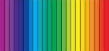 CMYK veya RGB renk tekerlek dalgası. Gökkuşağı çizgileri arka plan siyan, morumsu, sarı ya da siyah spektrum gradyanı. Baskı hattı desenli pankart. yazıcı satırları