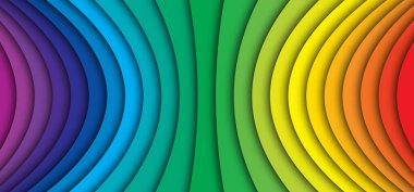 CMYK veya RGB renk tekerlek dalgası. Gökkuşağı çizgileri arka plan siyan, morumsu, sarı ya da siyah spektrum gradyanı. Baskı hattı desenli pankart. yazıcı satırları