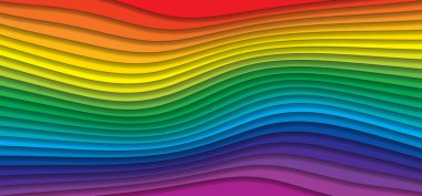 CMYK veya RGB renk tekerlek dalgası. Gökkuşağı çizgileri arka plan siyan, morumsu, sarı ya da siyah spektrum gradyanı. Baskı hattı desenli pankart. yazıcı satırları