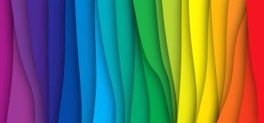 CMYK veya RGB renk tekerlek dalgası. Gökkuşağı çizgileri arka plan siyan, morumsu, sarı ya da siyah spektrum gradyanı. Baskı hattı desenli pankart. yazıcı satırları