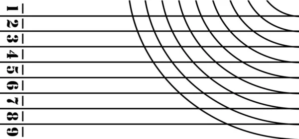 Dessin Animé Piste Course Avec Des Numéros Voie Des Numéros — Image vectorielle