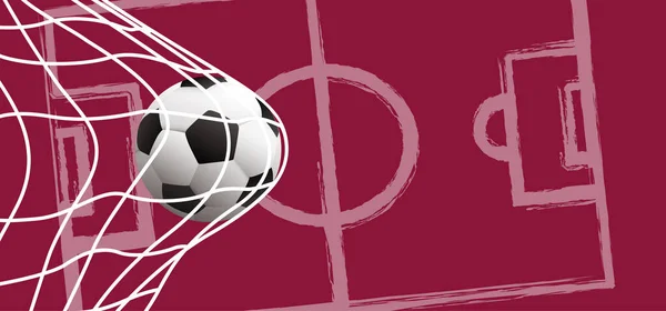 Katar Piłka Bramce Piłka Nożna Mecz Piłki Nożnej 2022 Wektorowy — Wektor stockowy