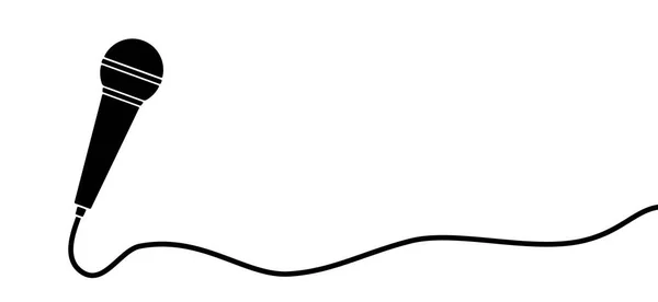 Speak Ήχου Σύμβολο Λογότυπο Microphone Εικονόγραμμα Καλωδιακής Γραμμής Καρτούν Microfoon — Διανυσματικό Αρχείο