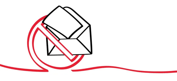 Pas Spam Arrête Pas Enveloppes Papier Boîte Aux Lettres Panneau — Image vectorielle