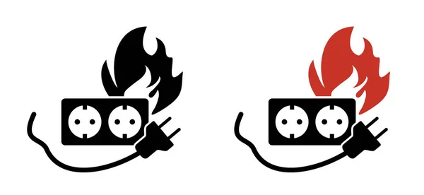 Enchufe Eléctrico Dibujos Animados Toma Corriente Electricidad Logotipo Símbolo Energía — Archivo Imágenes Vectoriales