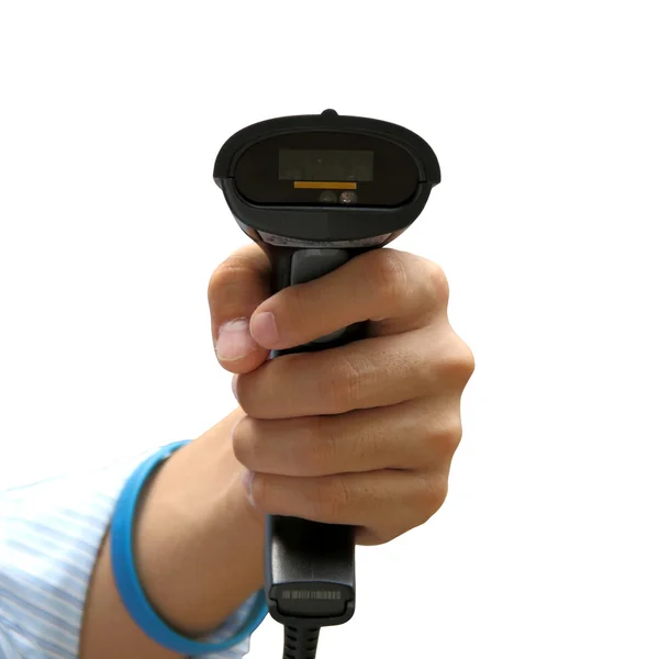 Bedrijf barcodescanner geïsoleerd op witte achtergrond — Stockfoto