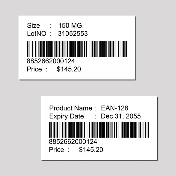 Barcode Label with selling price isolated — Stock Photo, Image