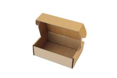 Cardboard box isolated on the white background illustrat