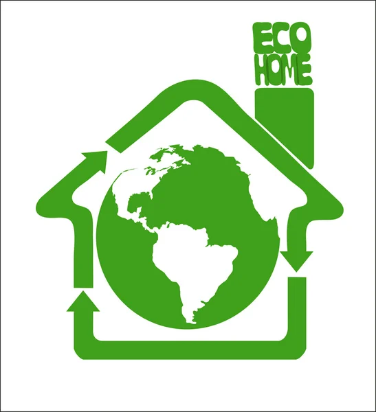 Eco clean Earth est notre maison — Image vectorielle