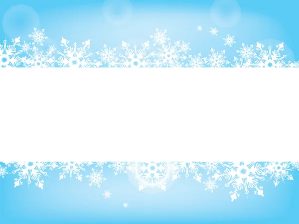Fiocco di neve carta dei desideri tenero blu e bianco — Vettoriale Stock