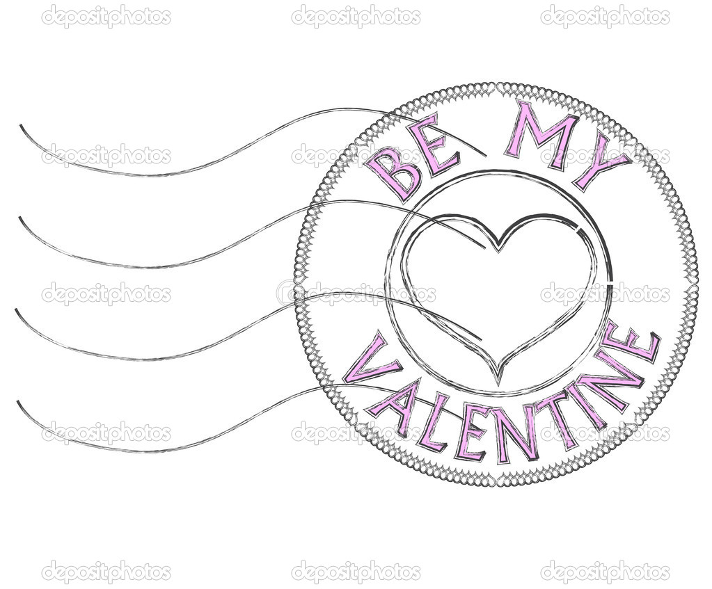 be my Valentine post stamp