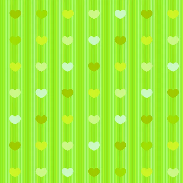 kesintisiz çizgili kumaş zemin üzerine yeşil pastel Kalpler