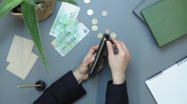 Eller boş cüzdanı açar. İflas eden parasız bir cüzdan. İflas kavramı
