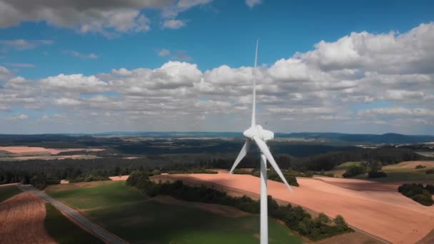 Windmill Wind Turbine Generator Power Electricity Environmental Engineering Renewable Energy — Wideo stockowe