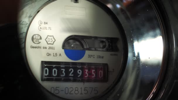 Water Meter Showing Measure Flow Water Water Meter Close Water — Stock videók
