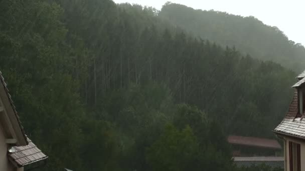 Thunderstorm Heavy Rain Storm Rain Background Rain Drops Heavy Rain — Stock Video