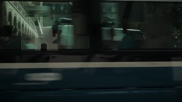 Дорожно Очистительные Поливочные Машины Очищающие Улицы Города Цюрих Швейцария Автоматические — стоковое видео