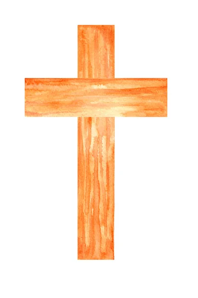 Watercolor Easter Floral Cross — Stock Photo, Image