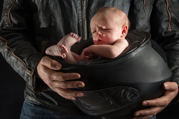 Vater und Sohn Motorradserie lizenzfreie Stockfotos