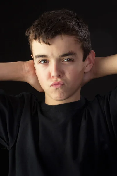 A Young Man Shows Disapproval — Stock Photo, Image