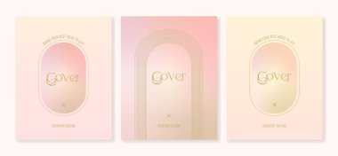  Minimum biçimli vektör arkaplan şablonları kümesi. Kapaklar, duvar kağıtları, markalaşma, sosyal medya ve diğer projeler için. Sadece kendi metnini ekle..