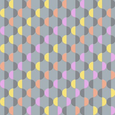 Gri arkaplanda Neo-Geo Stylele 'de optik etkisi olan parlak geometrik desen. Arkaplanlar, kapaklar, duvar kağıtları, tekstil, seramik ve diğer projeler için.